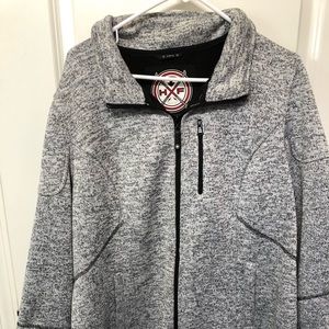 HFX Halifax Luna Knit Performance Apparel Full Zip Gray Jacket/Coat 1x